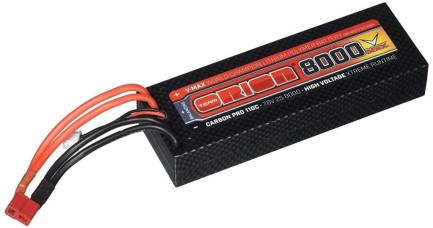 TEAM ORION - TEAM ORION CARBON PRO V-MAX LIPO Batarya 8000 mAh 110C 7.6V 2S DEANS