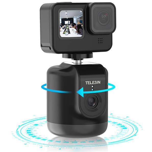 TELESIN Aksiyon Kameralar ve Telefonlar İçin 360 Derece Akıllı Yüz Takip Standı + Kumanda