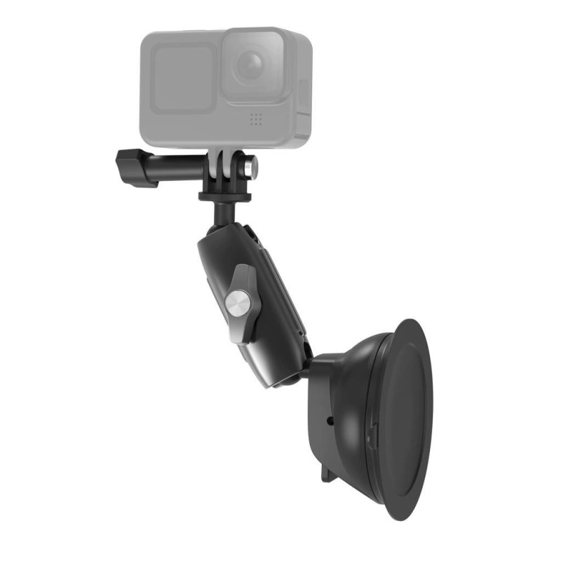 TELESIN Aksiyon Kameraları İçin Alüminyum Alaşımlı Üst Kalite Ayarlanabilir Açılı Vakumlu Vantuz Bağlantı Parçası & Telefon Tutucu ( GoPro Hero12 Black & Hero11 & Hero10 & Hero9 & Insta360 & Sjcam & Vantop & Telefon )