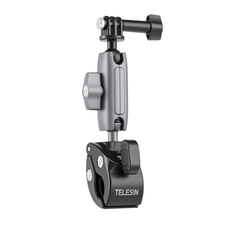 TELESIN Alüminyum Alaşımlı Açılı Handlebar Mount ( GoPro Hero11 Black / Hero10 Black / Hero9 Black / Hero8 / Insta360 / Sjcam / Osmo Action )