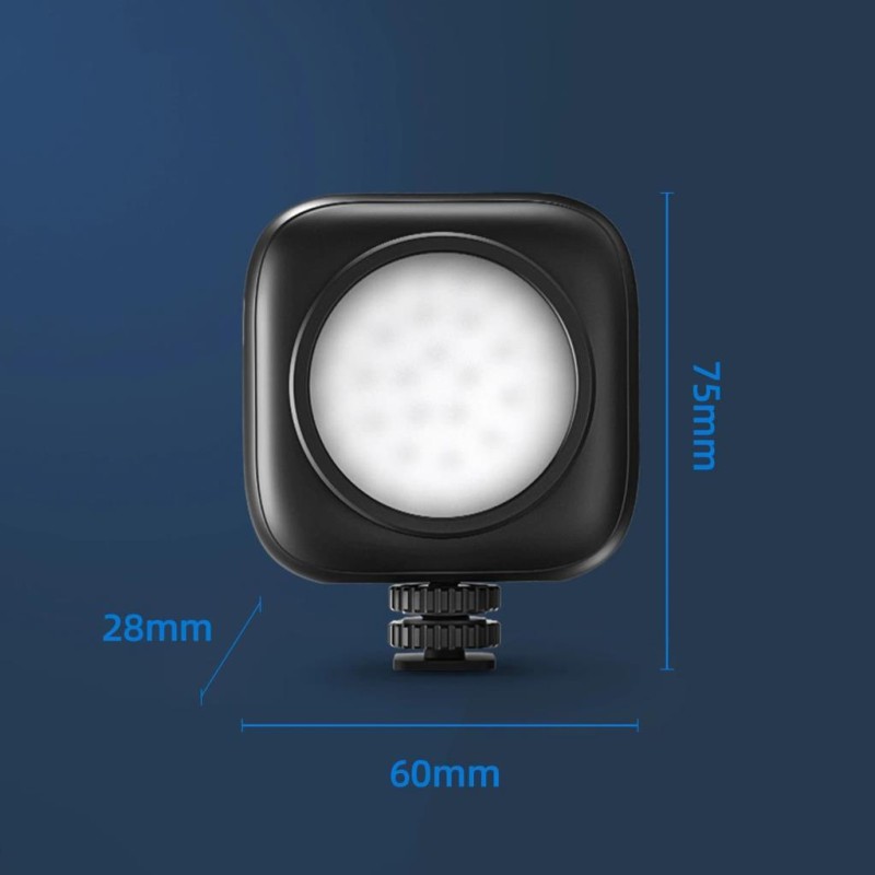 TELESIN Dahili Bataryalı Mini LED Selfie VLOG Işık Seti 120° Aydınlatma Açılı & Tripod Yuvalı