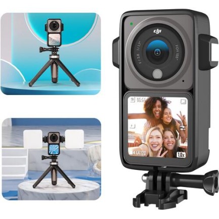 TELESIN DJI Action 2 Aksiyon Kamera İçin Plastik Frame Çerçeve Kafes ( Dual-Screen & Power Combo İle Uyumlu ) - Thumbnail