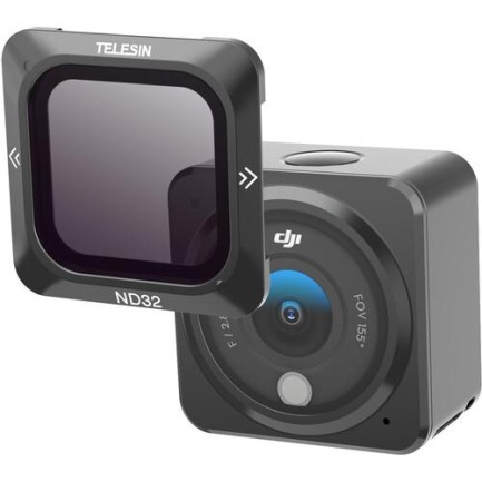 TELESIN DJI Action 2 Aksiyon Kamerası İçin ND8 / ND16 / ND32 3 Lü Magnetic Kamera Lens Filtre Seti - Neutral Density - Thumbnail