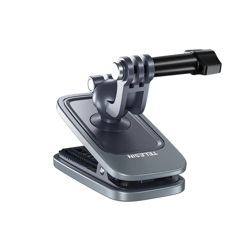 TELESIN GoPro İçin Manyetik 360 Derece Çanta ve Sırt Çantası Klipsi ( GoPro Hero11 Black / Hero10 Black / Hero9 Black / Hero8 Black / Insta360 / Sjcam / Osmo Action )