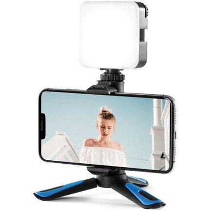 TELESIN Telefon İçin Ayarlanabilir Açılı Mini Tripod + Telefon Tutacağı - Thumbnail