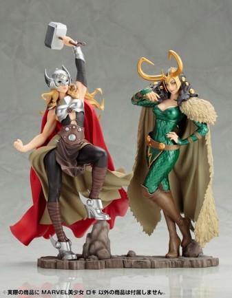 Kotobukiya Thor & Loki Bishoujo Statue Set - Thumbnail