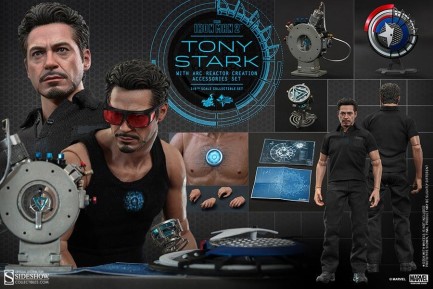 Tony Stark with Arc Reactor Creation Accessories Sixth Scale Figure - Thumbnail