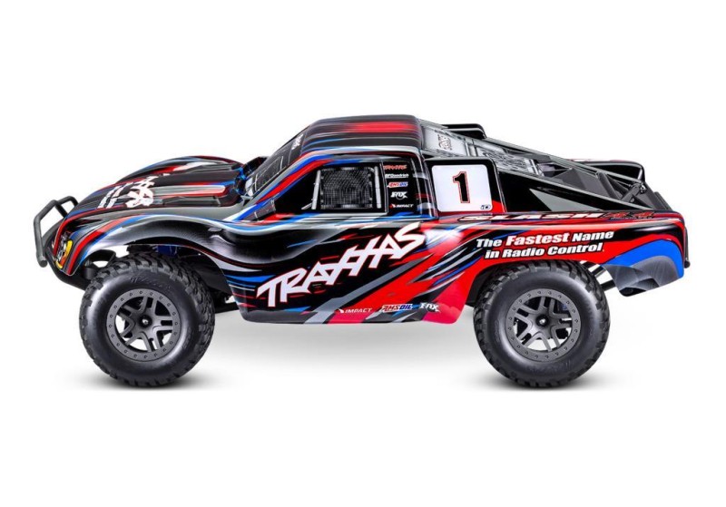 Traxxas 1/10 Slash 4x4 BL-2S 4X4 RTR 4WD Brushed Short Course 1/10 TQ Elektrikli Rc Model Araba Kırmızı