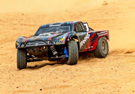 Traxxas 1/10 Slash 4x4 BL-2S 4X4 RTR 4WD Brushed Short Course 1/10 TQ Elektrikli Rc Model Araba Kırmızı - Thumbnail