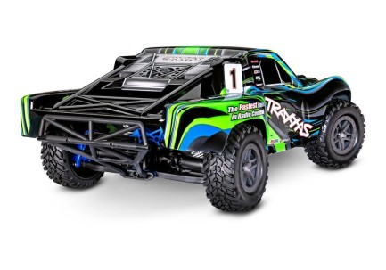 Traxxas 1/10 Slash 4x4 BL-2S 4X4 RTR 4WD Brushed Short Course 1/10 TQ Elektrikli Rc Model Araba Yeşil - Thumbnail