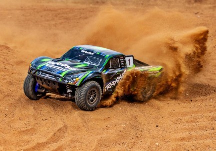 Traxxas 1/10 Slash 4x4 BL-2S 4X4 RTR 4WD Brushed Short Course 1/10 TQ Elektrikli Rc Model Araba Yeşil - Thumbnail