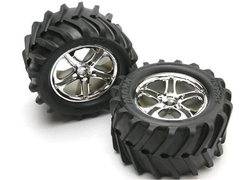 TRAXXAS - Traxxas 5173 Chevron 3.8 Chrome Wheels