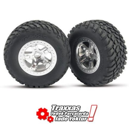 TRAXXAS - Traxxas 5873 SCT Chrome Wheels Jant Lastik Takımı