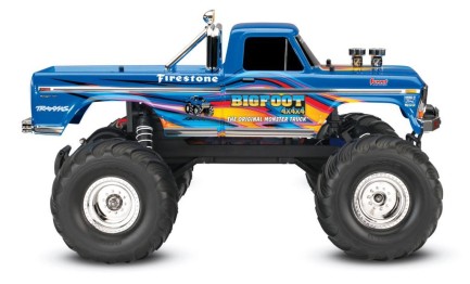 Traxxas Bigfoot No.1 Officially Licensed 2WD RTR 1/10 Monster Truck TQ Elektrikli Rc Model Araba Mavi (Batarya ve Şarj Aleti Dahil) - Thumbnail