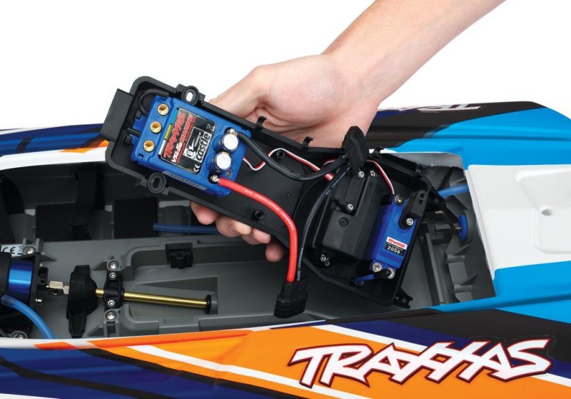 Traxxas DCB M41 Widebody Catamaran RC Tekne 6S Race Boat TQi & TSM Turuncu Yeni Versiyon