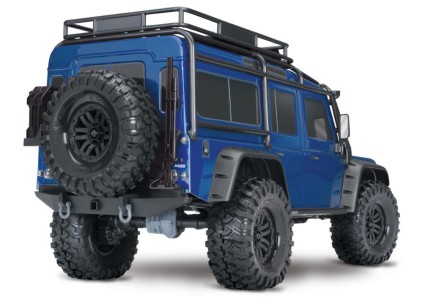 Traxxas TRX-4 Land Rover Defender 4X4 1/10 Scale Trail Rock Crawler TQi Elektrikli Rc Model Araba Mavi - Thumbnail