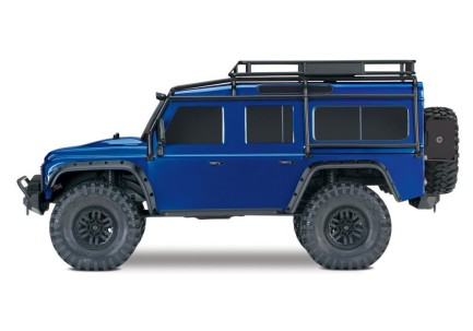 Traxxas TRX-4 Land Rover Defender 4X4 1/10 Scale Trail Rock Crawler TQi Elektrikli Rc Model Araba Mavi - Thumbnail