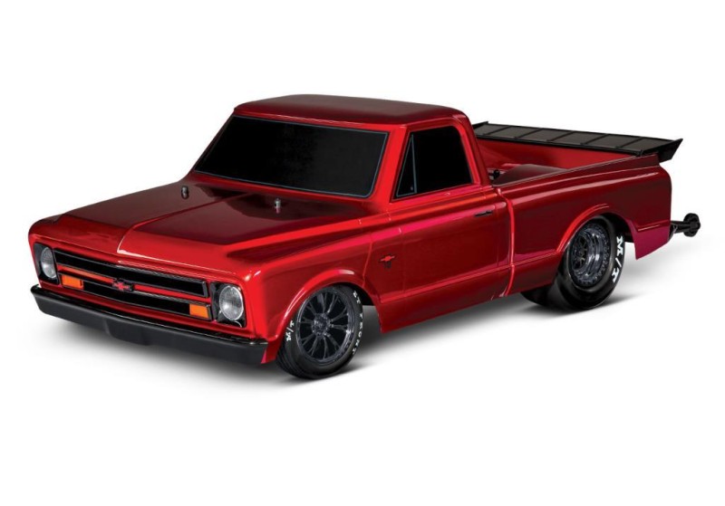 Traxxas Drag Slash 1/10 VXL Brushless 2WD RTR Truck w/TQi / 1967 Chevrolet C10 Body Elektrikli Model Araba Kırmızı
