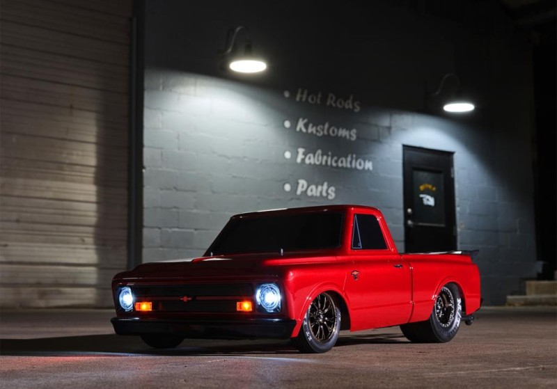 Traxxas Drag Slash 1/10 VXL Brushless 2WD RTR Truck w/TQi / 1967 Chevrolet C10 Body Elektrikli Model Araba Kırmızı