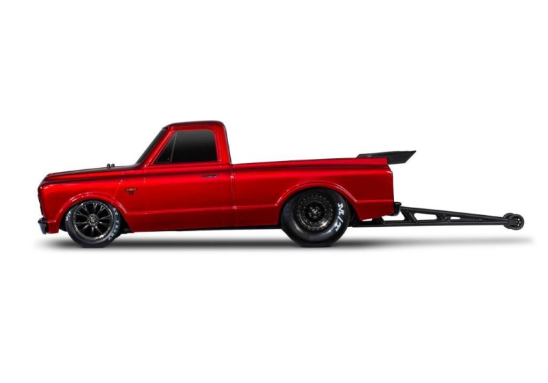 Traxxas Drag Slash 1/10 VXL Brushless 2WD RTR Truck w/TQi / 1967 Chevrolet C10 Body Elektrikli Model Araba Kırmızı