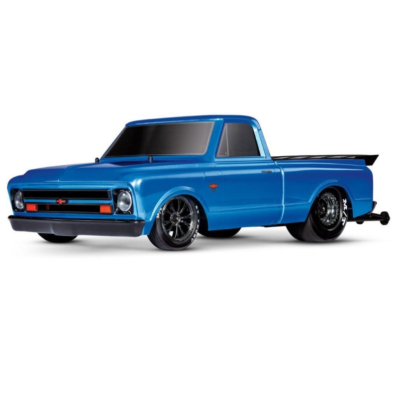 Traxxas Drag Slash 1/10 VXL Brushless 2WD RTR Truck w/TQi / 1967 Chevrolet C10 Body Elektrikli Model Araba Mavi