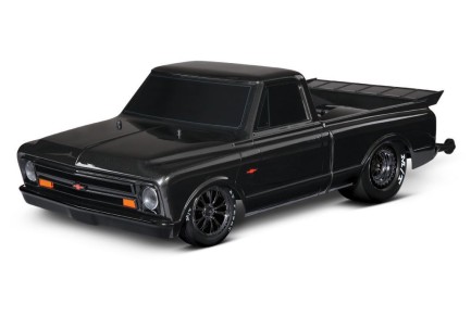 Traxxas Drag Slash 1/10 VXL Brushless 2WD RTR Truck w/TQi / 1967 Chevrolet C10 Body Elektrikli Model Araba Siyah - Thumbnail