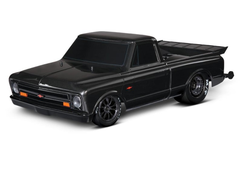Traxxas Drag Slash 1/10 VXL Brushless 2WD RTR Truck w/TQi / 1967 Chevrolet C10 Body Elektrikli Model Araba Siyah