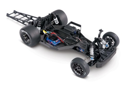 Traxxas Drag Slash 1/10 VXL Brushless 2WD RTR Truck w/TQi / 1967 Chevrolet C10 Body Elektrikli Model Araba Siyah - Thumbnail