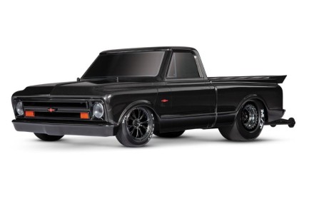 Traxxas Drag Slash 1/10 VXL Brushless 2WD RTR Truck w/TQi / 1967 Chevrolet C10 Body Elektrikli Model Araba Siyah - Thumbnail