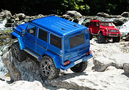 Traxxas TRX-4 Mercedes-Benz G500 4X4 RTR 1/10 Scale And Trail Crawler TQi Elektrikli Rc Model Araba Mavi - Thumbnail