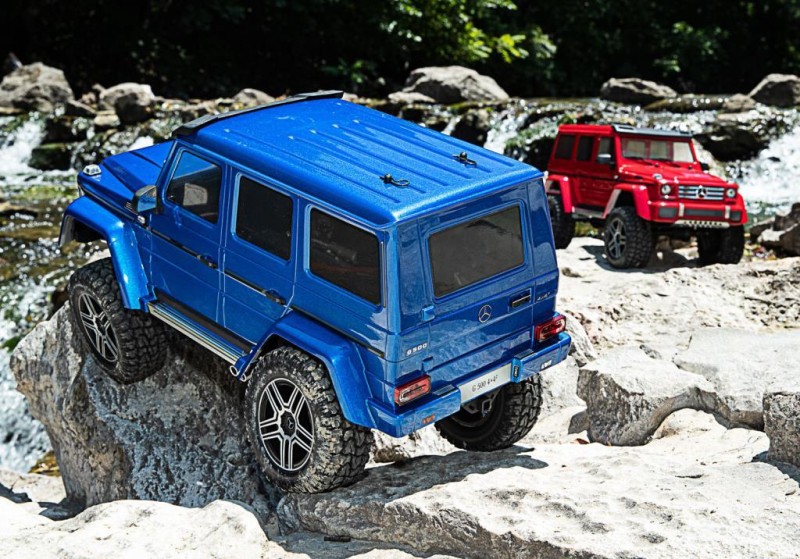 Traxxas TRX-4 Mercedes-Benz G500 4X4 RTR 1/10 Scale And Trail Crawler TQi Elektrikli Rc Model Araba Mavi