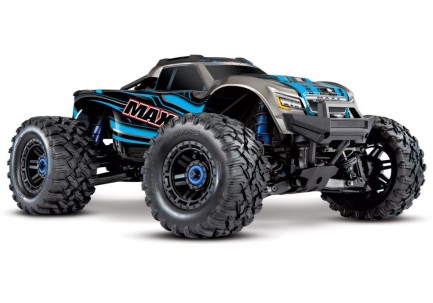 TRAXXAS - Traxxas Maxx 4X4 VXL 4WD Brushless RTR 1/10 Monster Truck TQi & TSM Elektrikli Rc Model Araba Mavi