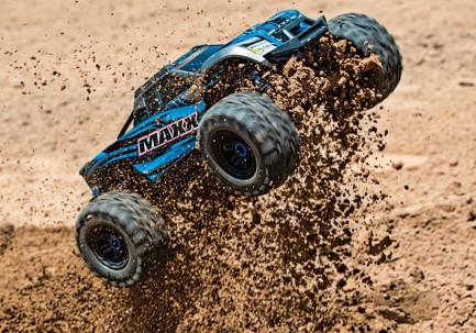 Traxxas Maxx 4X4 VXL 4WD Brushless RTR 1/10 Monster Truck TQi & TSM Elektrikli Rc Model Araba Mavi - Thumbnail