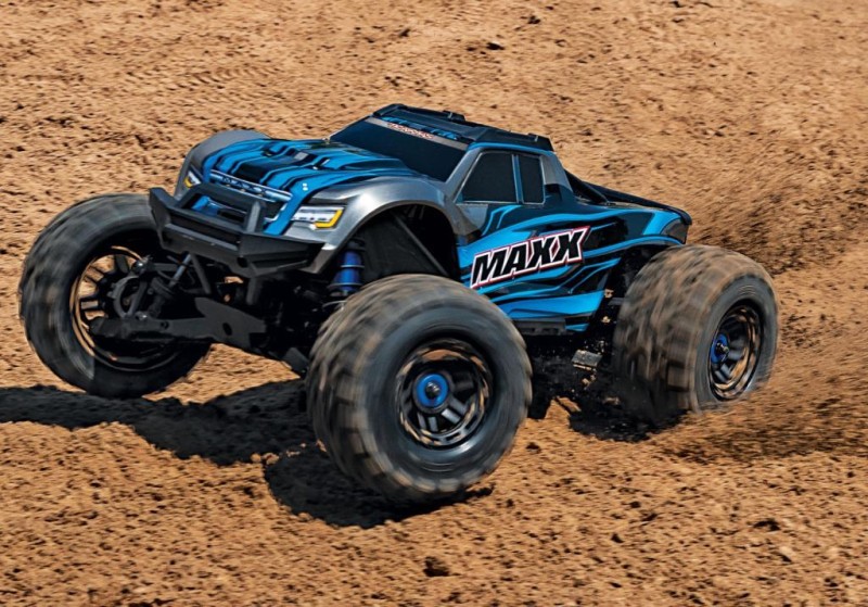 Traxxas Maxx 4X4 VXL 4WD Brushless RTR 1/10 Monster Truck TQi & TSM Elektrikli Rc Model Araba Mavi