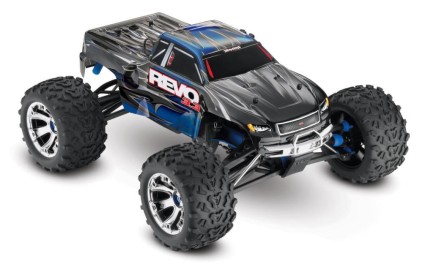 TRAXXAS - Traxxas Revo 3.3 4X4 RTR 4WD 1/10 Monster Truck TQi & TSM Nitro Yakıtlı Rc Arazi Model Araba Mavi