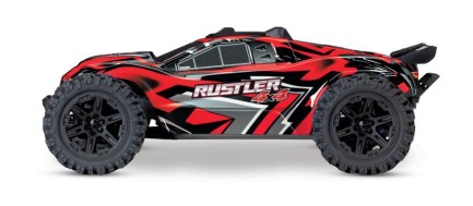 Traxxas Rustler 4X4 1/10 4WD RTR Stadium Truck TQ Elektrikli Rc Model Araba Kırmızı ( Batarya ve Şarj Aleti Dahil ) - Thumbnail