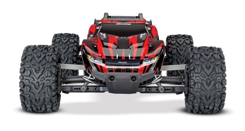 Traxxas Rustler 4X4 1/10 4WD RTR Stadium Truck TQ Elektrikli Rc Model Araba Kırmızı ( Batarya ve Şarj Aleti Dahil ) 