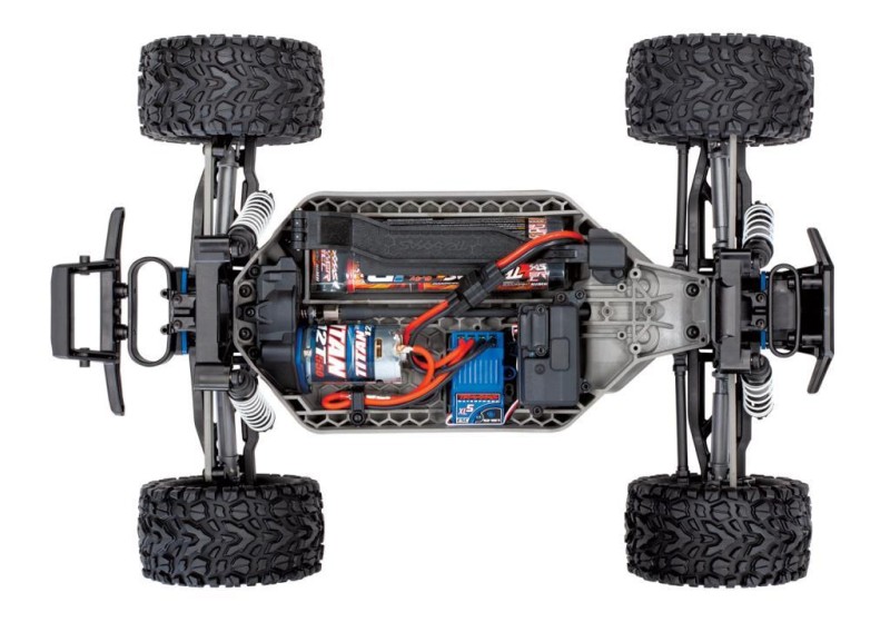 Traxxas Rustler 4X4 1/10 4WD RTR Stadium Truck TQ Elektrikli Rc Model Araba Kırmızı ( Batarya ve Şarj Aleti Dahil ) 