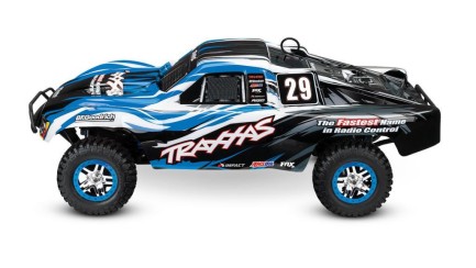 Traxxas Slayer Pro 4WD RTR 4X4 1/10 Nitro Short Course Truck TQi & TSM Nitro Yakıtlı Rc Arazi Model Araba Mavi - Thumbnail