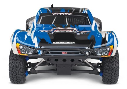 Traxxas Slayer Pro 4WD RTR 4X4 1/10 Nitro Short Course Truck TQi & TSM Nitro Yakıtlı Rc Arazi Model Araba Mavi - Thumbnail