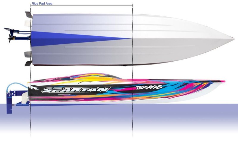 Traxxas Spartan Rc Tekne 6S High Performance Race Boat RTR TQi & TSM Pembe