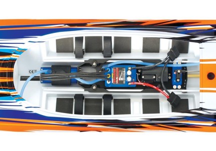 Traxxas Spartan Tekne 6S High Performance Race Boat RTR TQi & TSM Turuncu-Mavi - Thumbnail