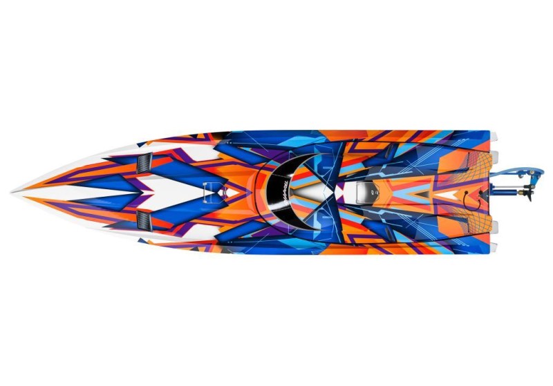Traxxas Spartan Tekne 6S High Performance Race Boat RTR TQi & TSM Turuncu-Mavi