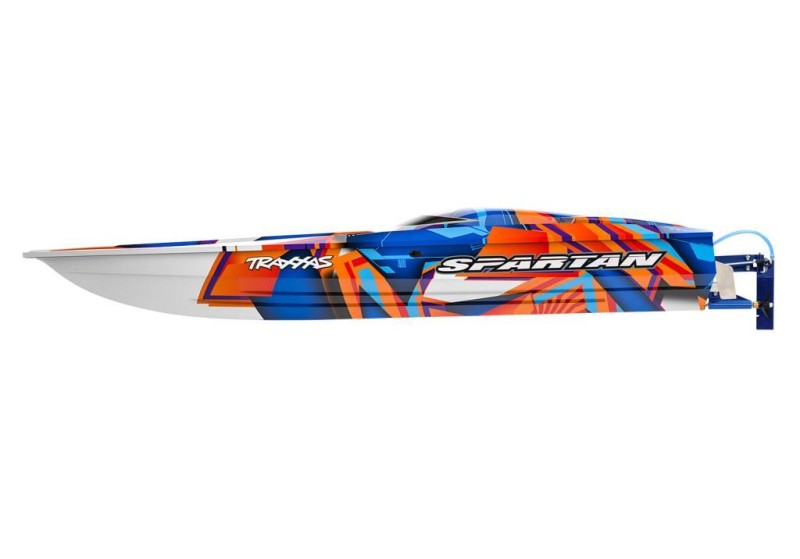 Traxxas Spartan Tekne 6S High Performance Race Boat RTR TQi & TSM Turuncu-Mavi
