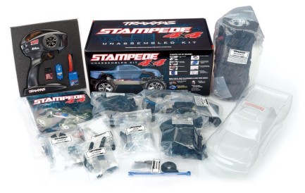 Traxxas STAMPEDE 4X4 1/10 Monster Truck Kit w/XL-5 Esc&Motor & TQ 2.4 Kumandalı Elektrikli Rc Araba ( Demonte ) - Thumbnail