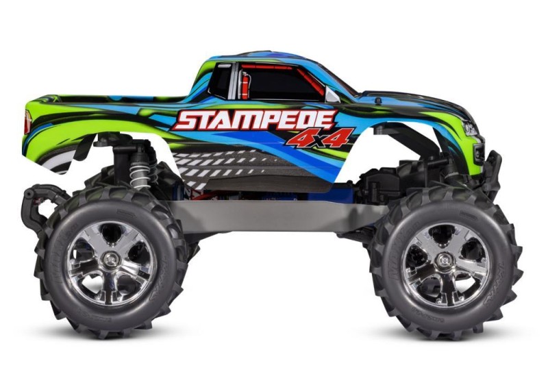 Traxxas Stampede 4X4 LCG 1/10 RTR 4WD Monster Truck w/LED Lights, TQ Kumandalı Elekrikli Rc Model Araba Mavi (Batarya ve Şarj Aleti Dahildir)