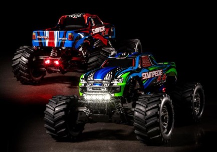 Traxxas Stampede 4X4 LCG 1/10 RTR 4WD Monster Truck w/LED Lights, TQ Kumandalı Elekrikli Rc Model Araba Mavi (Batarya ve Şarj Aleti Dahildir) - Thumbnail