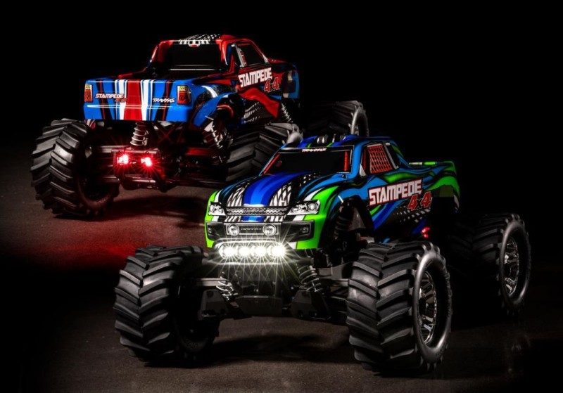 Traxxas Stampede 4X4 LCG 1/10 RTR 4WD Monster Truck w/LED Lights, TQ Kumandalı Elekrikli Rc Model Araba Mavi (Batarya ve Şarj Aleti Dahildir)