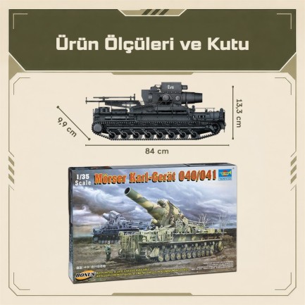 Trumpeter 00215 Morser KARL-Great 040/041 Maket Model Kit - Thumbnail