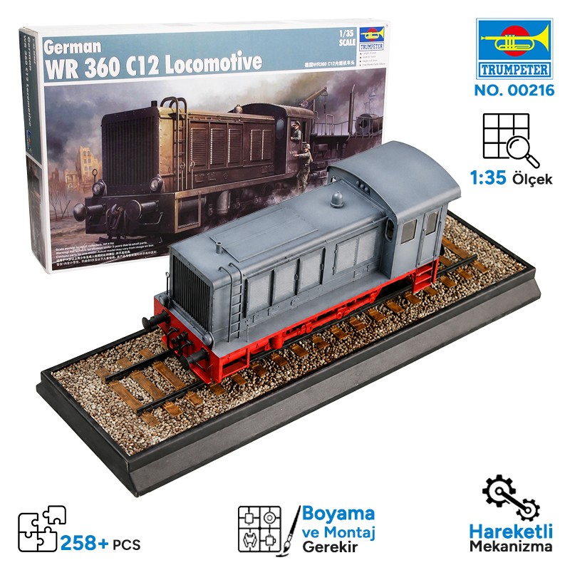 Trumpeter 00216 German WR 360 C12 Locomotive Maket Model Kit